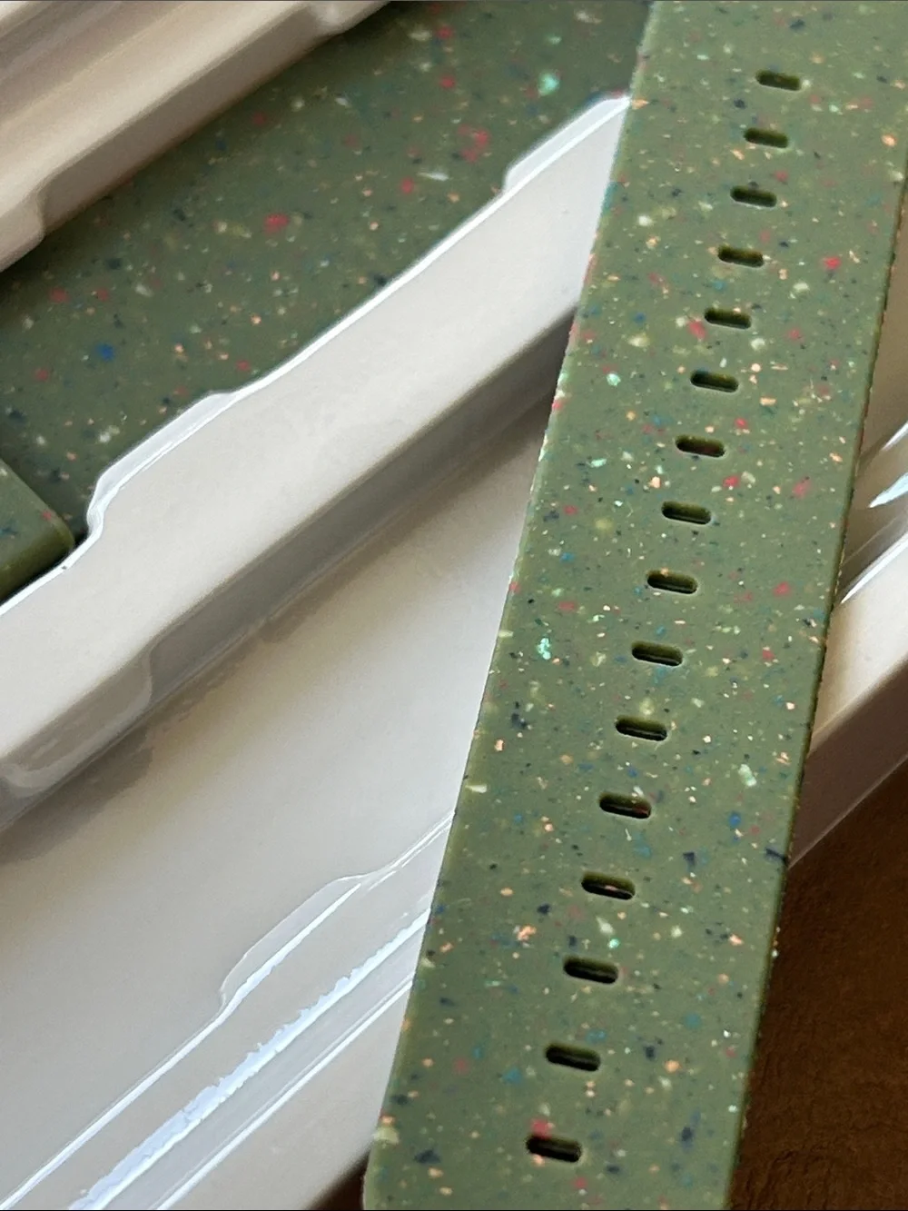heyday Olive Green Speckled Silicone Apple Watch Band